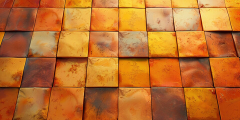 orange vintage tile background