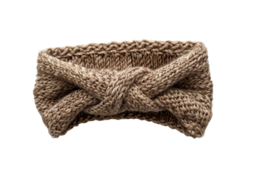 Knitted Headband to Keep Ears Warm Isolated on Transparent Background