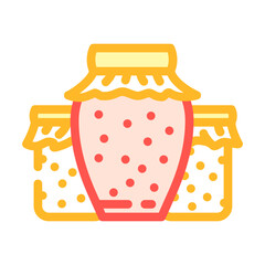 making homemade jam autumn color icon vector. making homemade jam autumn sign. isolated symbol illustration
