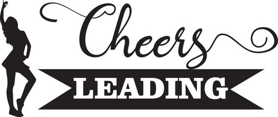 Cheers Leading Celebration Team SVG Vector Illustration Circuit Cut Files for Print And t shirt printing