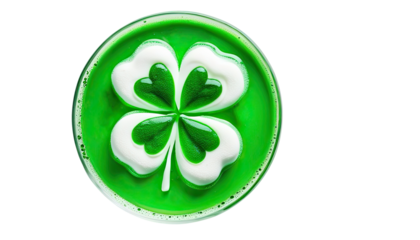 Green beer for St Patricks day with copy space