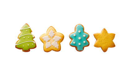 Cute isolated christmas cookies