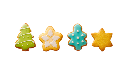 Cute isolated christmas cookies