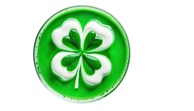 Green beer for St Patricks day with copy space