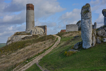 Ruins of Olsztyn Castle near Czestochowa, Cracow-Czestochowa Upland