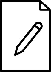 File edit icon, writing paper document icon.Replaceable vector design.