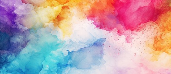 Fototapeta premium Abstract Watercolor Painting with Vibrant Colors