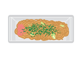 発泡トレイにのった焼きそば