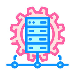 it infrastructure management business process color icon vector. it infrastructure management business process sign. isolated symbol illustration