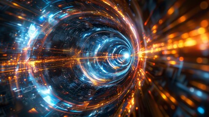 Obraz premium Abstract Tunnel of Lights and Energy