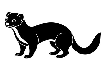 Ferrets Icon Silhouette Vector Art Illustration