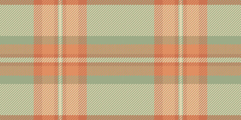 Iconic texture plaid vector, cover pattern seamless tartan. Rural check background textile fabric in orange and pastel colors.