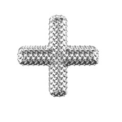 Obraz premium Silver ribbed symbol