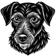 illustration of dog,wolf, head, dog, vector, animal, black,
