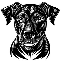 illustration of dog,wolf, head, dog, vector, animal, black,