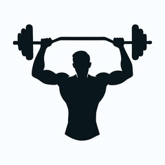 vector design of shoulder press silhouette
