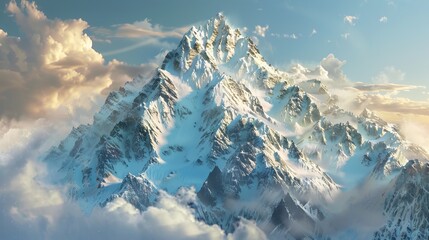 Obraz premium snowy mountains in winter