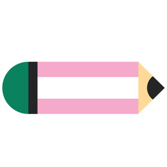 Cute girl and cute items Back to school elements