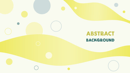Circles and abstract shapes were combined together to create an abstract, yellow background. 