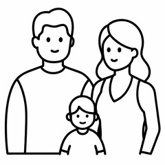 Mom and Dad Playing with Child silhouette vector illustration on white Background