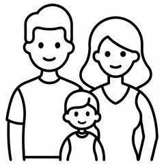 Mom and Dad Playing with Child silhouette vector illustration on white Background