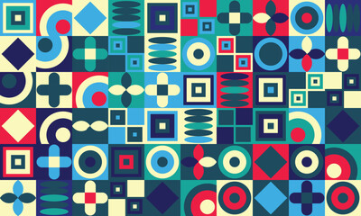 Abstract geometric pattern design in modish style. Vector illustration.