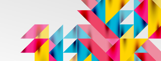 Tech minimal overlapping triangle shapes elements geometric graphic pattern