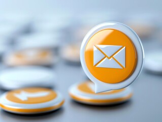 Content Download  A download arrow with an email notification