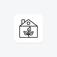 Sustainable Living line icon , vector, pixel perfect, illustrator file