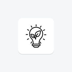 Green Innovation line icon , vector, pixel perfect, illustrator file