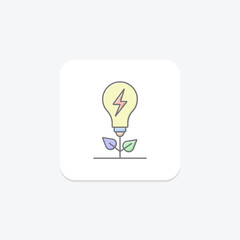 Green Technology lineal color icon , vector, pixel perfect, illustrator file