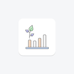 Sustainable Development lineal color icon , vector, pixel perfect, illustrator file
