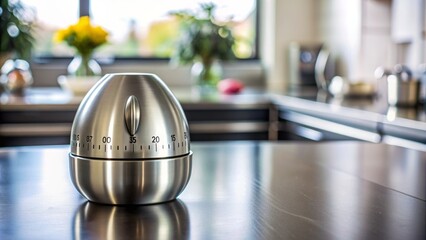 Close-up of a kitchen timer on a counter.