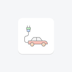 Sustainable Mobility lineal color icon , vector, pixel perfect, illustrator file