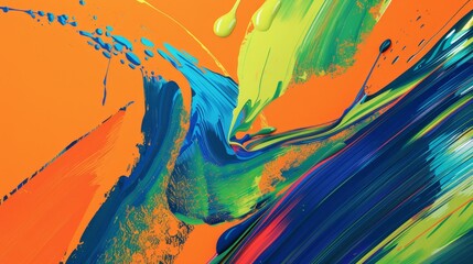 Dynamic background with bold brushstroke patterns in bright Holi colors