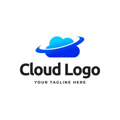 Creative cloud vector logo design template
