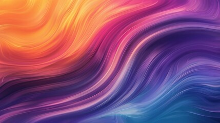 Gradient waves in Holi colors creating a captivating wallpaper