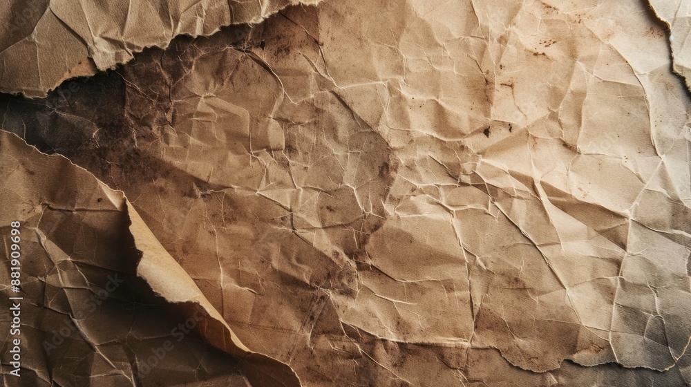 Poster close up of aged paper with empty space for design vintage style background