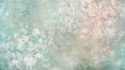Delicate lace patterns with pastel Holi colors and misty overlay