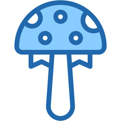 Vector Icon Champignon, Mushroom, Vegan, Food, Diet, Italian Food