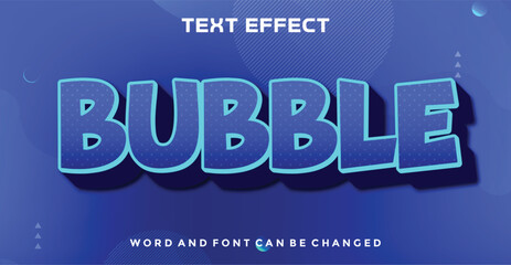 Bubble editable text effect