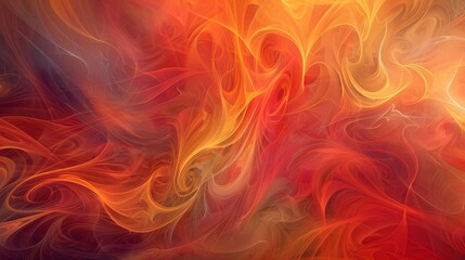 Obraz premium Fiery smoke tendrils blending seamlessly into a soft gradient background