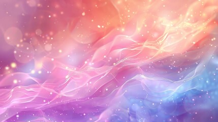 Fluid blend of pastel colors with wavy patterns and twinkling lights creating a background