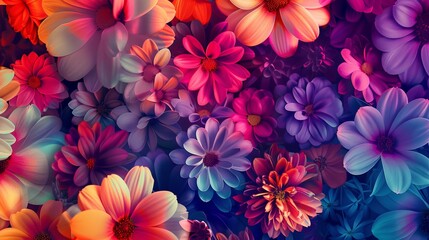 Fototapeta premium Abstract Colorful Background with Beautiful Floral Illustration, Wallpaper Design