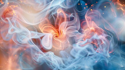 Swirling pastel background with glowing lilies and dynamic effect