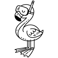 Cute Animals Doodle Vector Illustration Set with Fun Characters, Adorable Animal Characters Silhouette Vector Collection, Playful Animals Doodle Line Art Set for Creative Designs