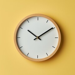 Timeless Wall Clock Symbolizing Precise Time Management, Underlining the Importance of Punctuality and Organization with Ample Copy Space for Design Flexibility.