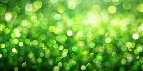 Fototapeta premium Green blurred bokeh background , abstract, texture, lights, soft, glowing, backdrop, defocused, festive, atmosphere