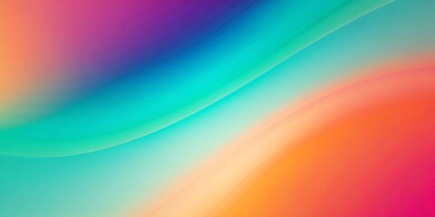 Obraz premium Orange, Teal, Green, and Pink Abstract Grainy Gradient Background with Noise Texture for Summer Poster Design,generative ai