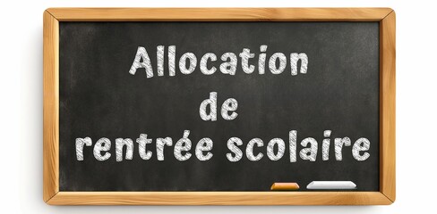 allocation de rentrée scolaire tableau noir